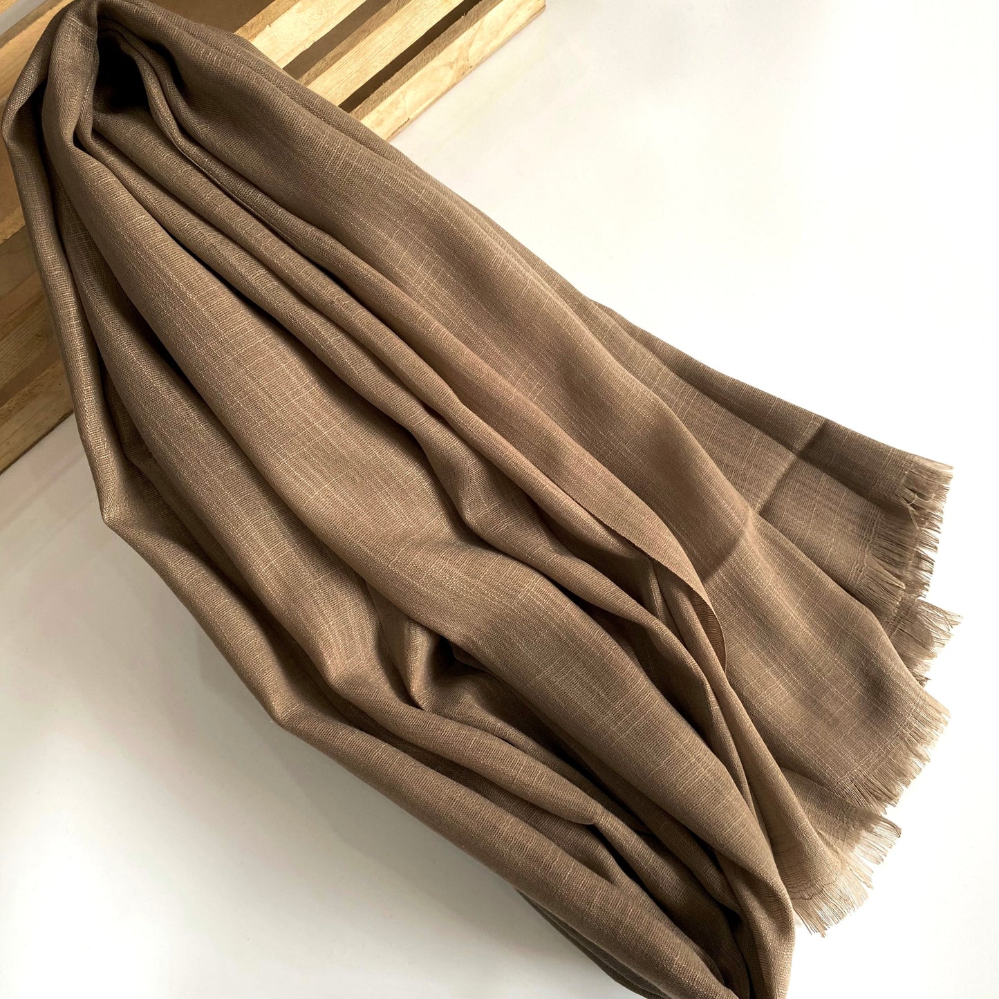 Premium Turkish – Slub Textured (Wider Width) – Ash Brown