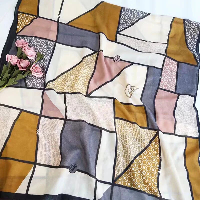 Abstract Mustard scarf