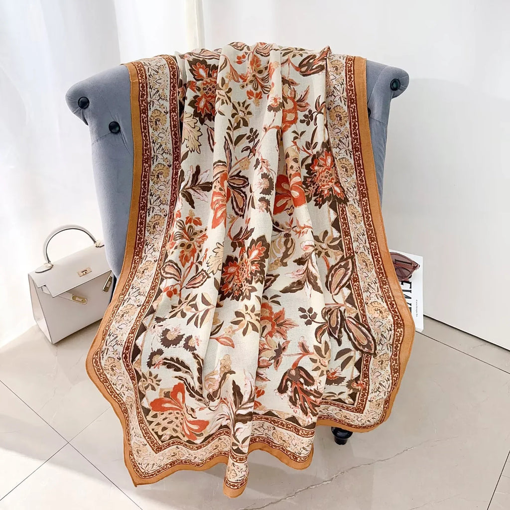 Floral Print Brown-S5