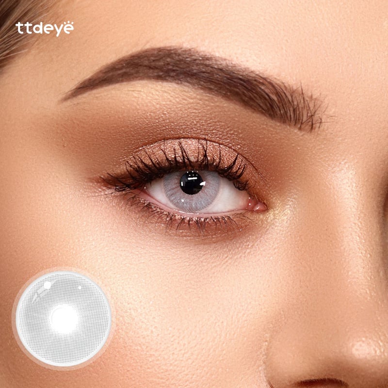 Tone Grey Colour Contact Lens With Lens Kit