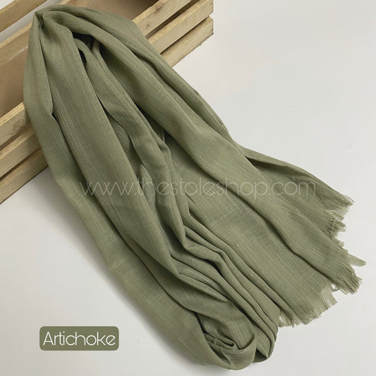 Premium Turkish – Slub Textured (Regular Width) – Artichoke