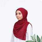Matching Color Chiffon Rose Red Hijab for Muslim Women