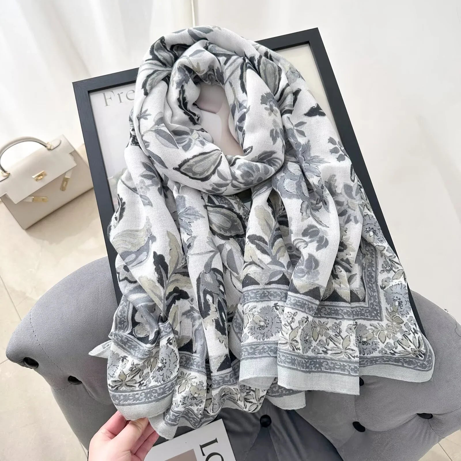 Floral Print Grey-S5