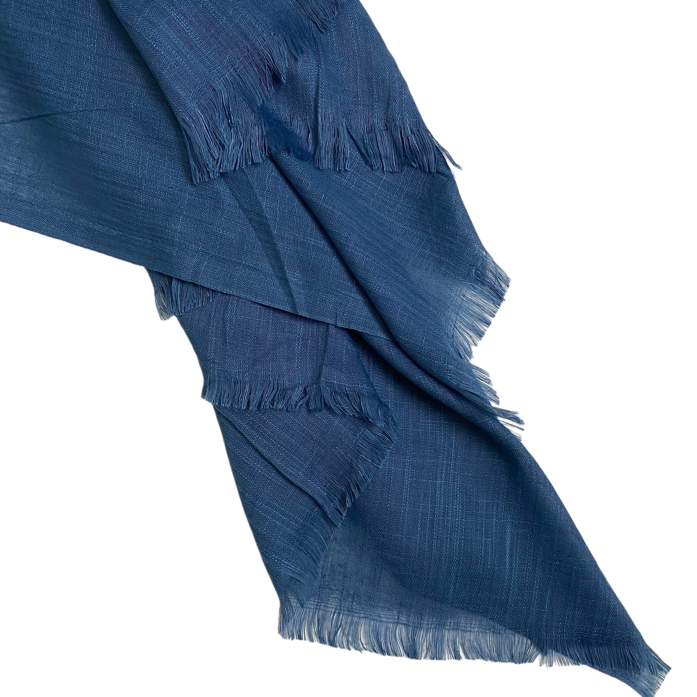 Premium Turkish – Slub Textured (Regular Width) – Deep French Blue