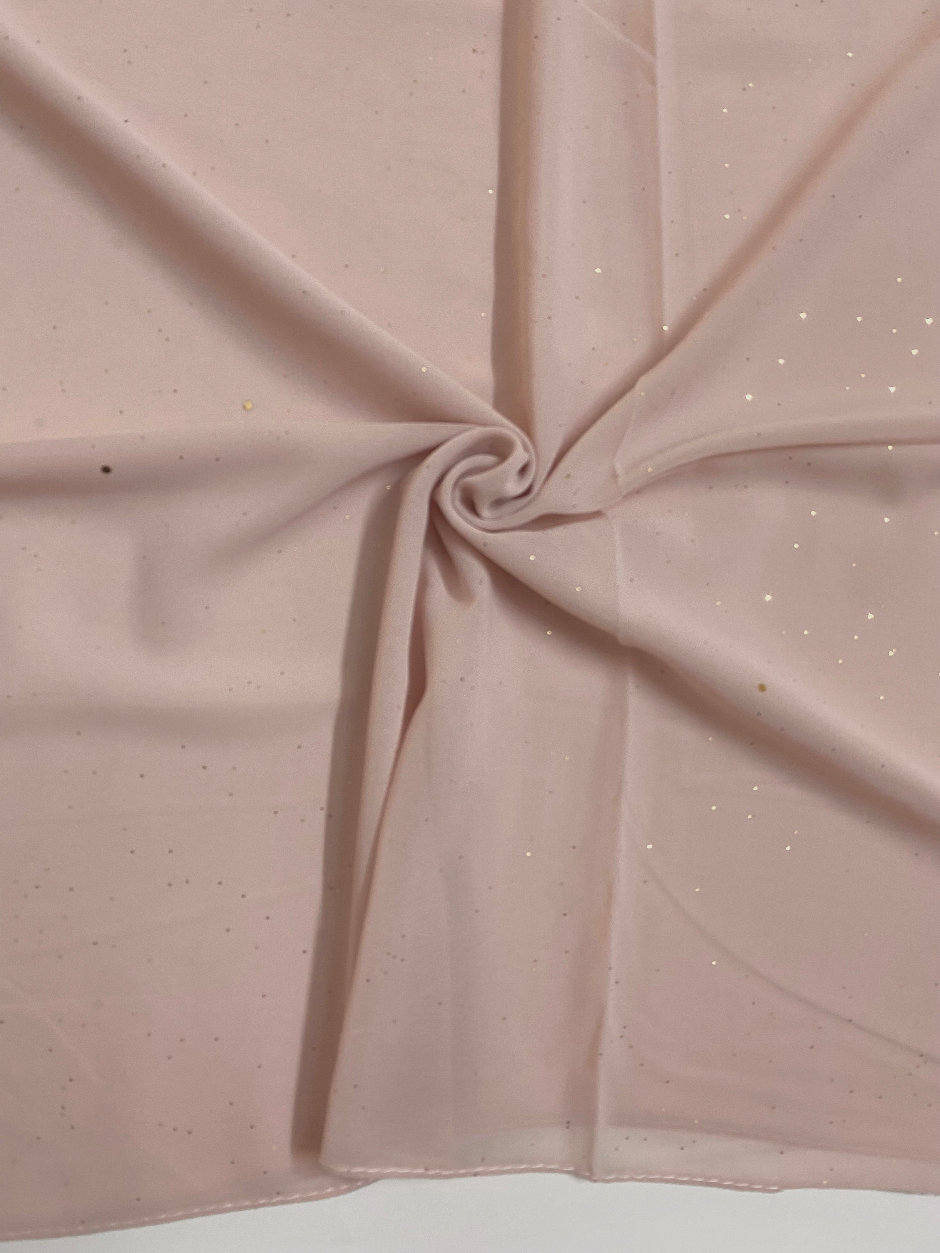 Glittered Georgette – Powder Pink