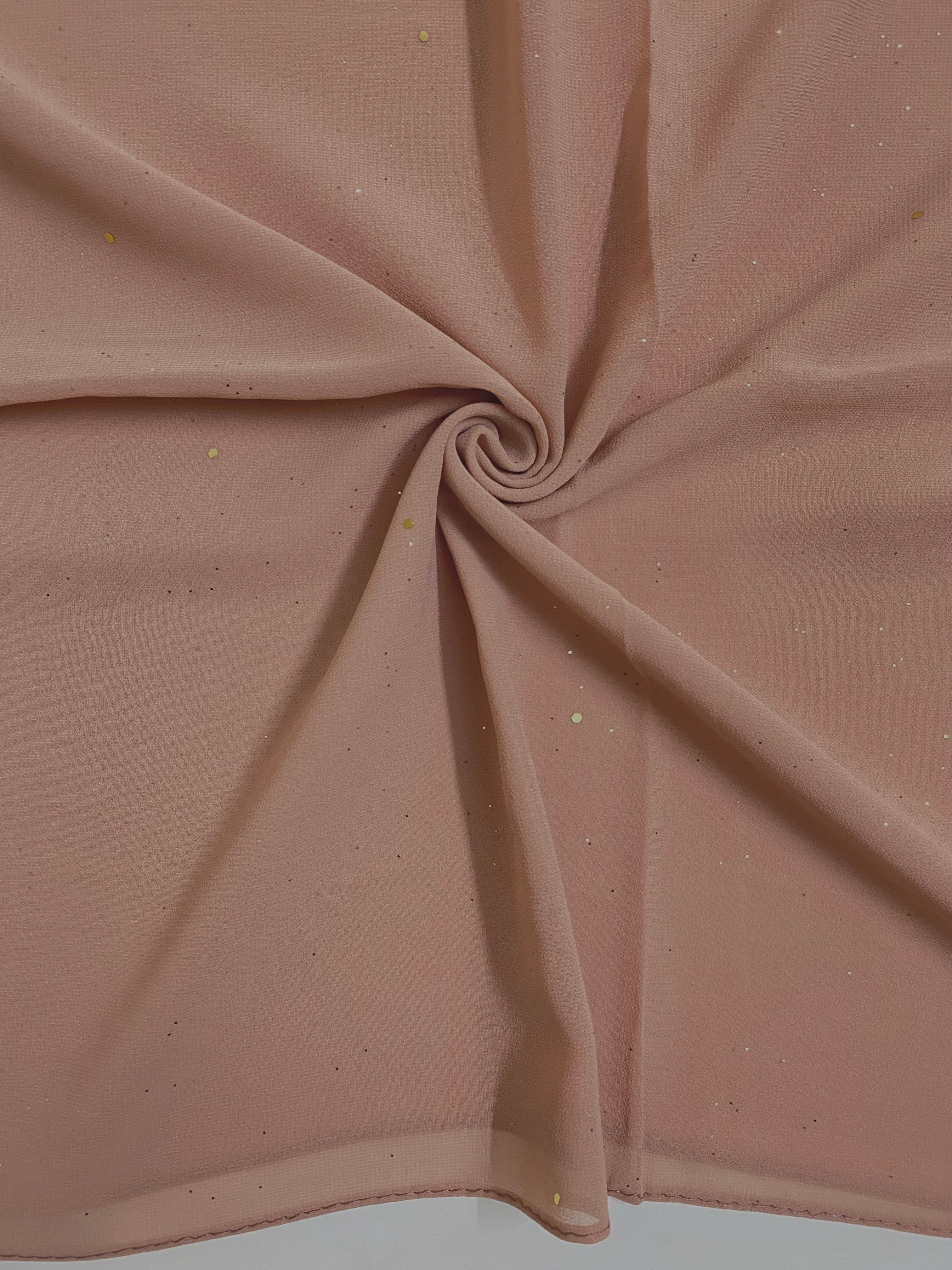 Glittered Georgette – Burnt Pink