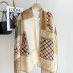 Her-new Printed Scarf Beige-S5