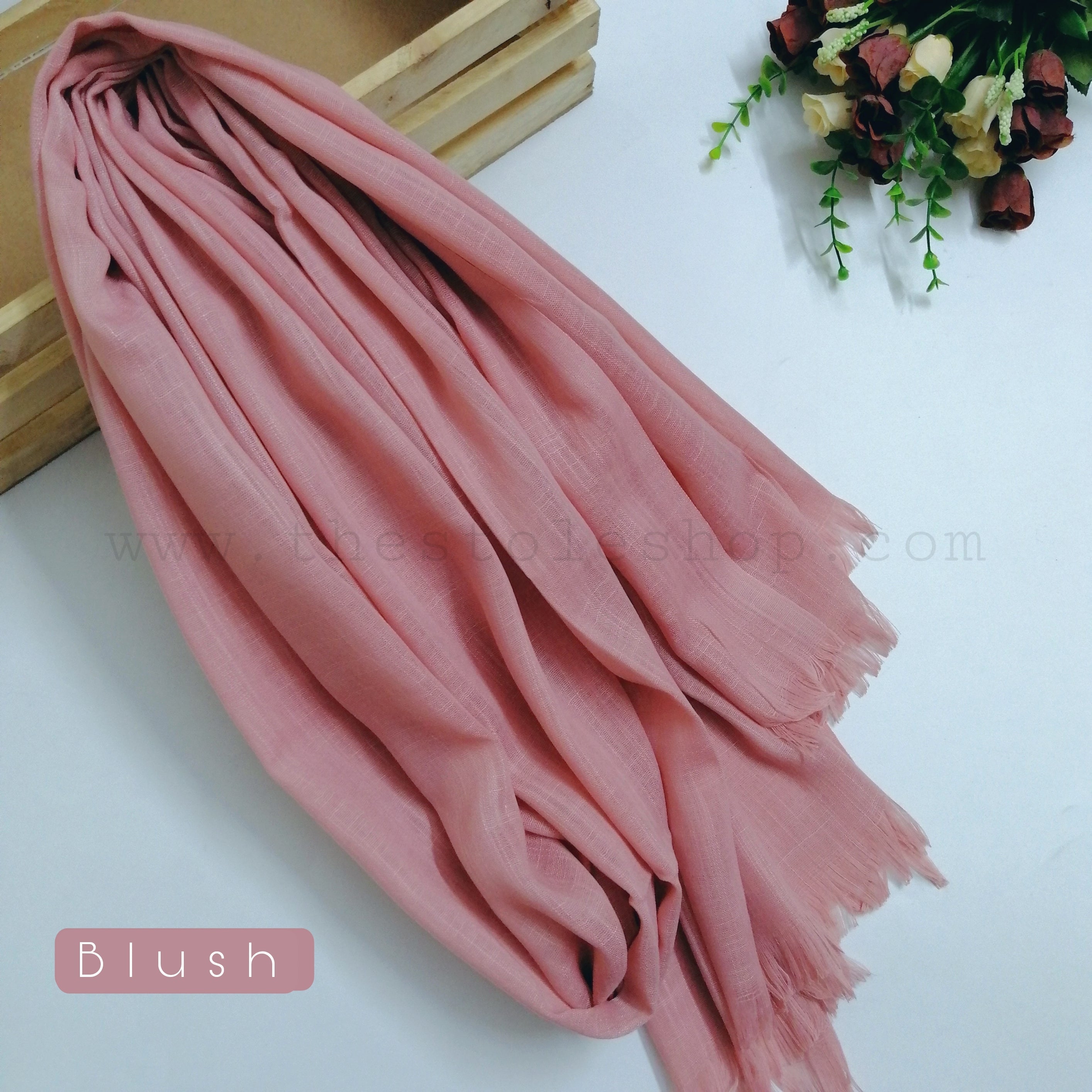 Premium Turkish – Slub Textured (Regular Width) – Blush