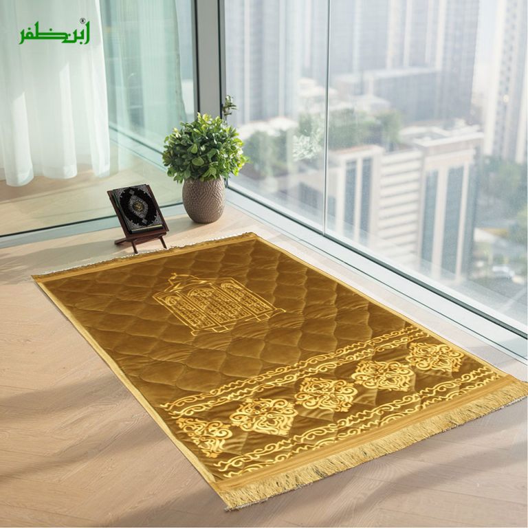Velvet Foam Quilted Orthopedic Embossed Padded Jai Namaz | Prayer Mat | Janamaz FPM-25