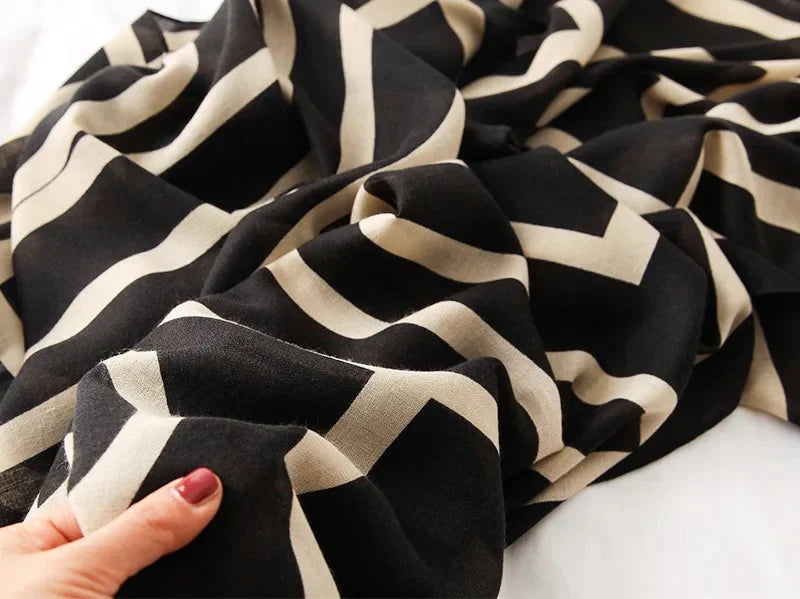 Graphical Black Viscose