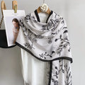 Soft Printed Scarf White-S5