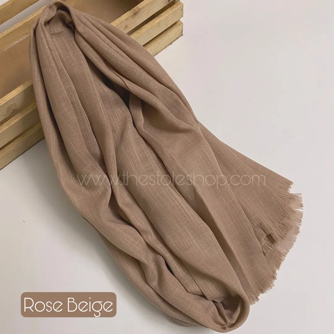 Premium Turkish – Slub Textured (Wider Width) – Rose Beige