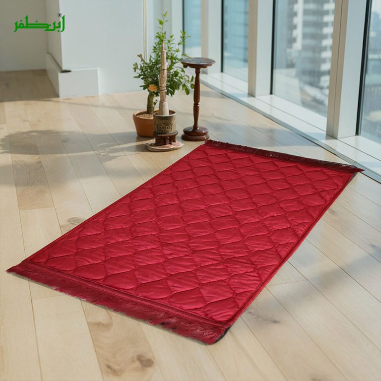 Plain Velvet Foam Quilted Orthopedic Embossed Padded Jai Namaz | Prayer Mat | Janamaz FPM-12