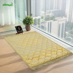 Velvet Foam Quilted Orthopedic Embossed Padded Jai Namaz | Prayer Mat | Janamaz FPM-25