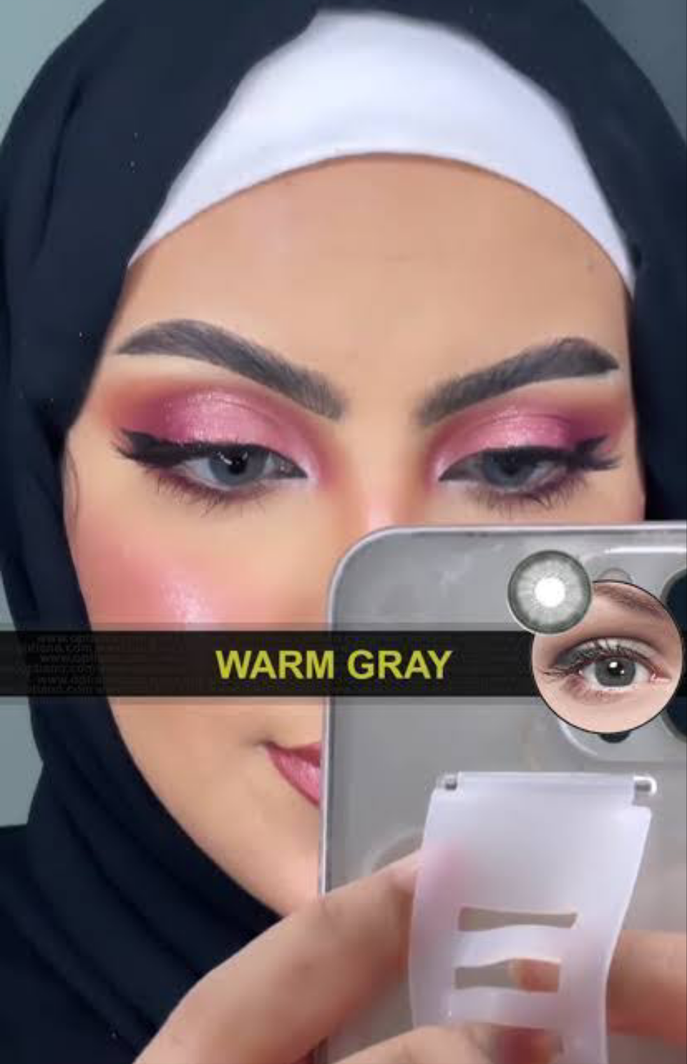 Warm Grey Colour Lens Original Eye Lens, With Kit