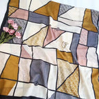 Abstract Mustard scarf