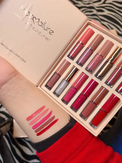 Handaiyan 12-Piece Lip Gloss & Matte Lipstick Set