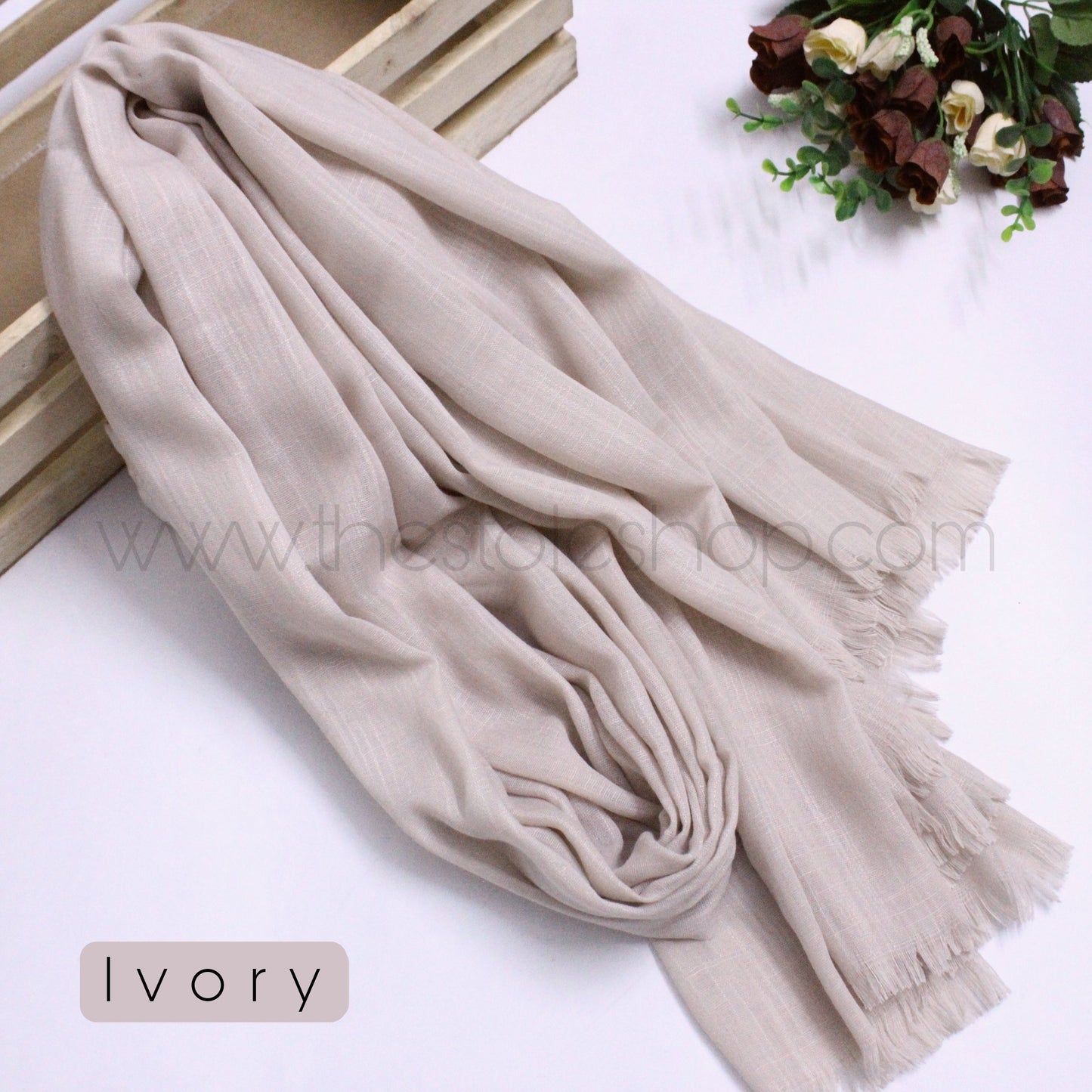 Premium Turkish – Slub Textured (Regular Width) – Ivory