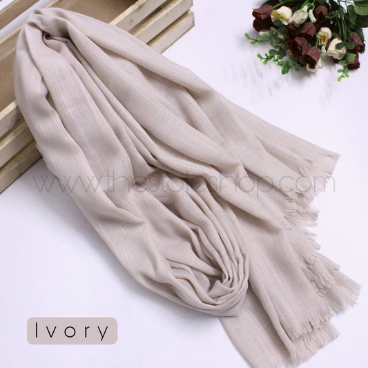 Premium Turkish – Slub Textured (Regular Width) – Ivory