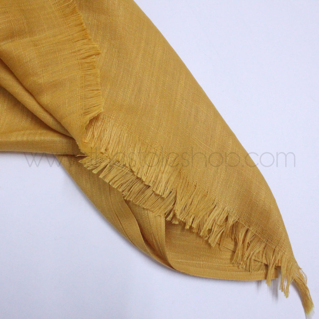 Premium Turkish – Slub Textured (Regular Width) – Mustard