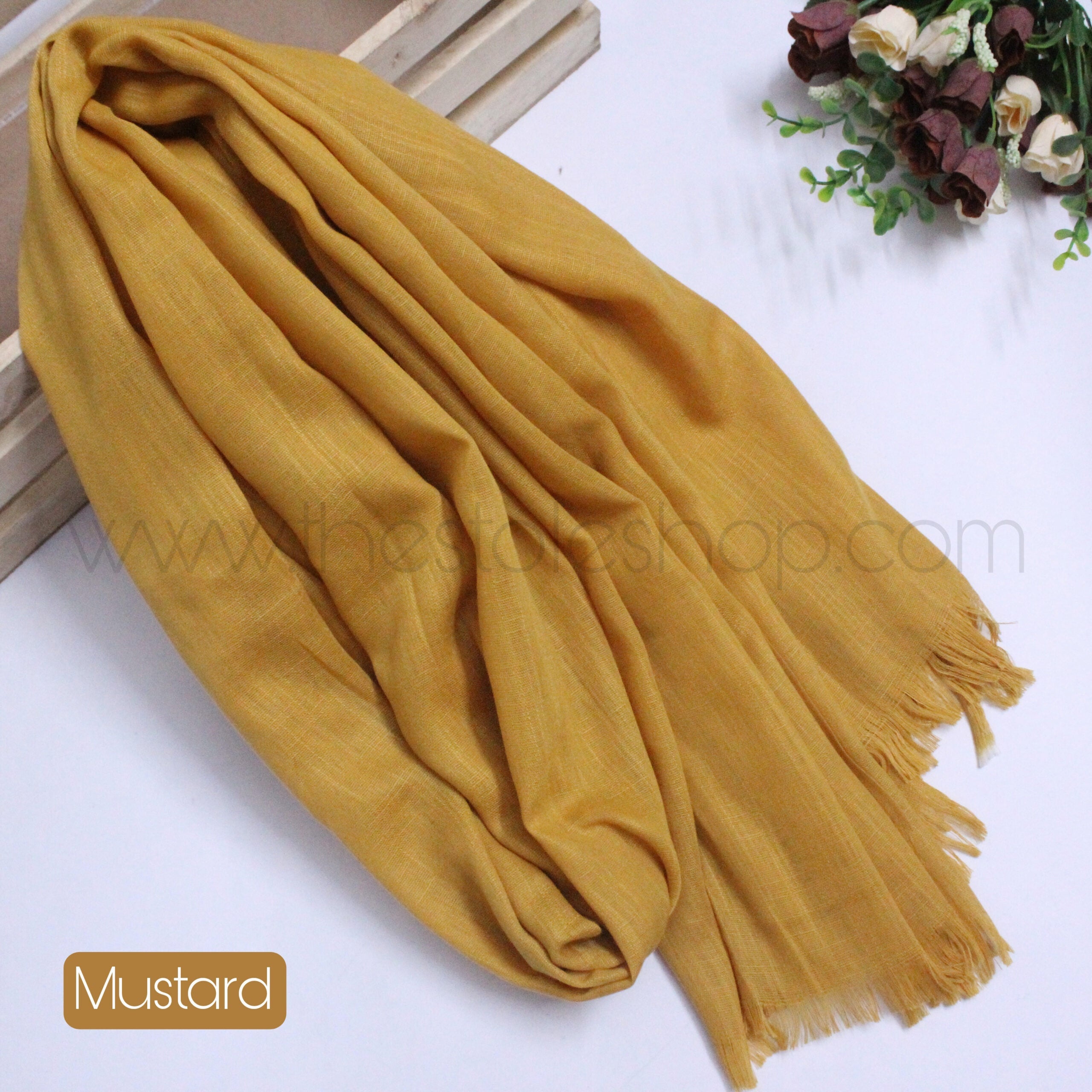 Premium Turkish – Slub Textured (Wider Width) – Mustard