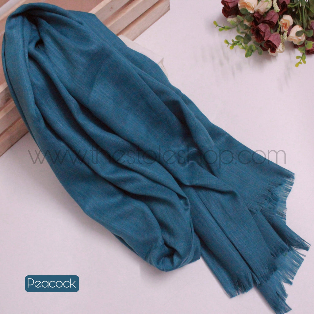 Premium Turkish – Slub Textured (Wider Width) – Peacock