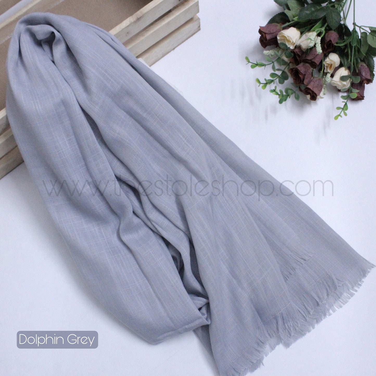 Premium Turkish – Slub Textured (Regular Width) – Dolphin Grey