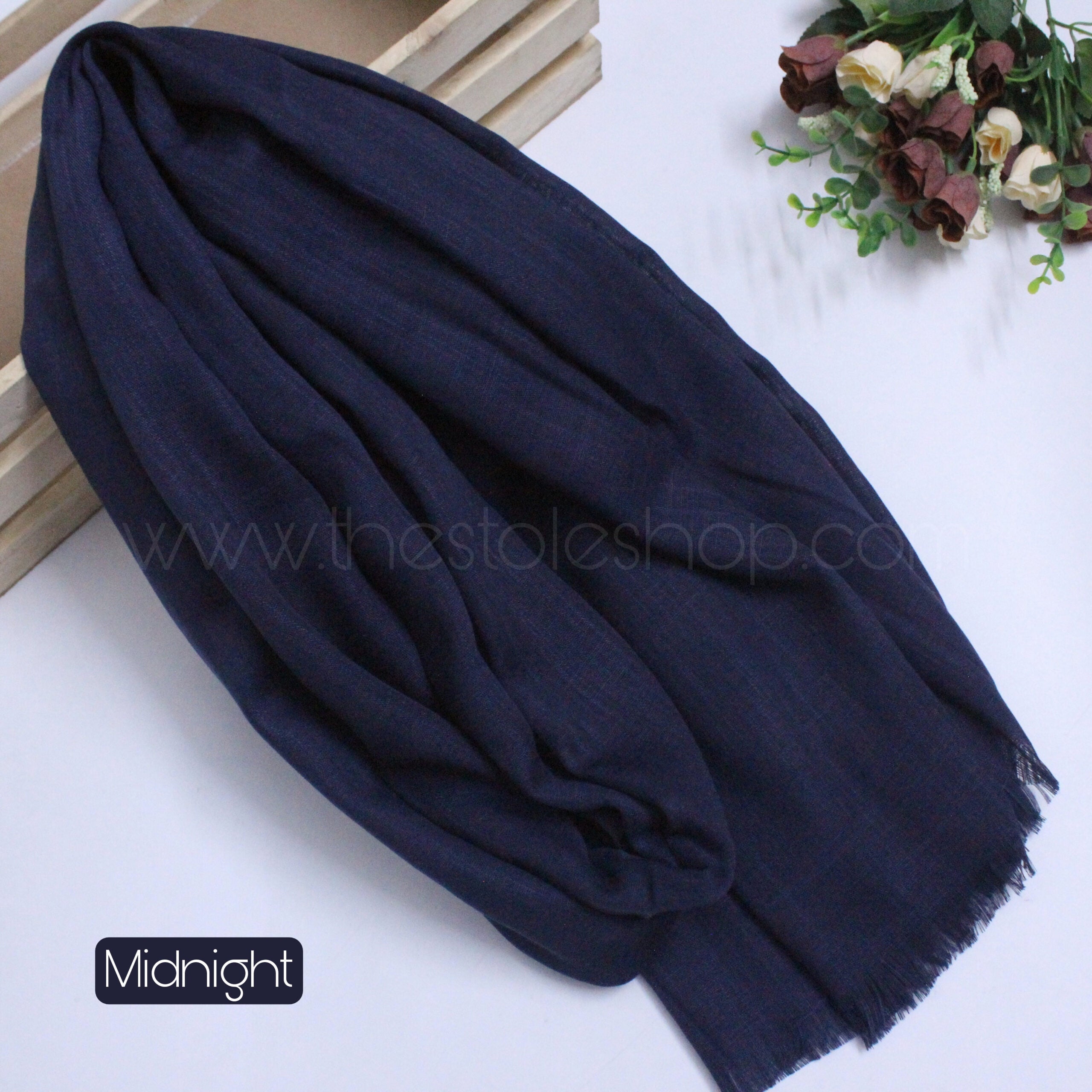 Premium Turkish – Slub Textured (Wider Width) – Midnight