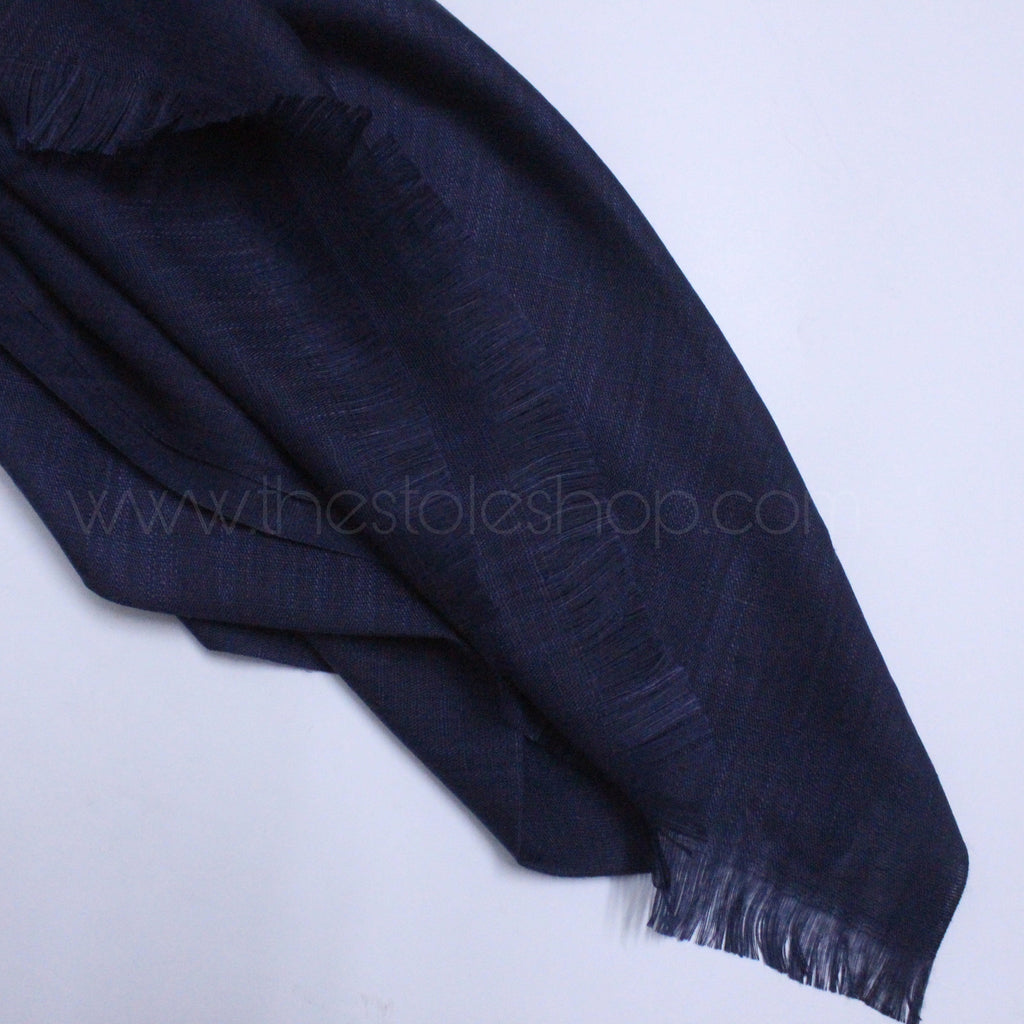 Premium Turkish – Slub Textured (Regular Width) – Midnight