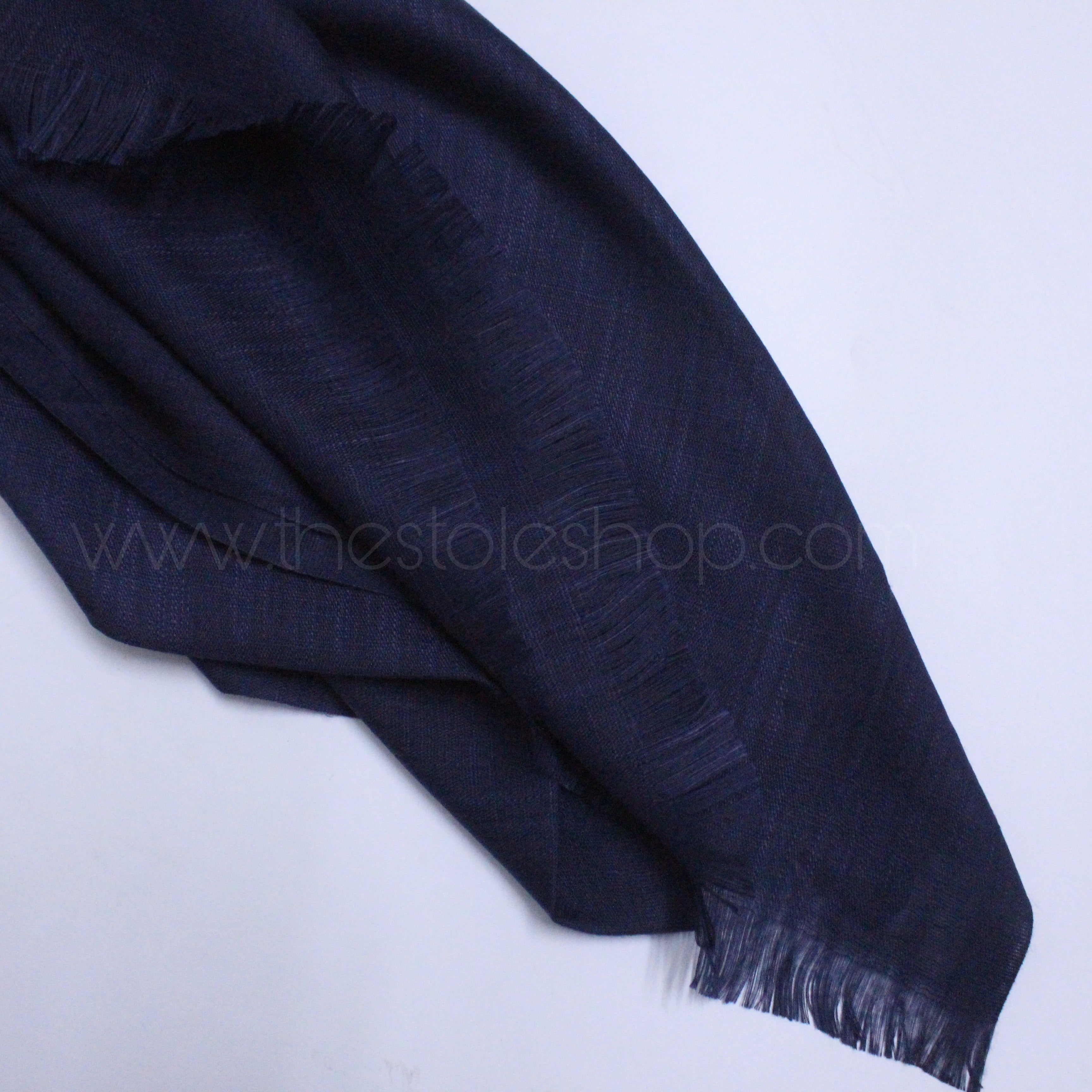 Premium Turkish – Slub Textured (Regular Width) – Midnight