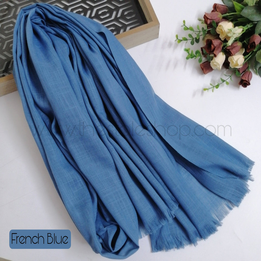 Premium Turkish – Slub Textured (Wider Width) – French Blue