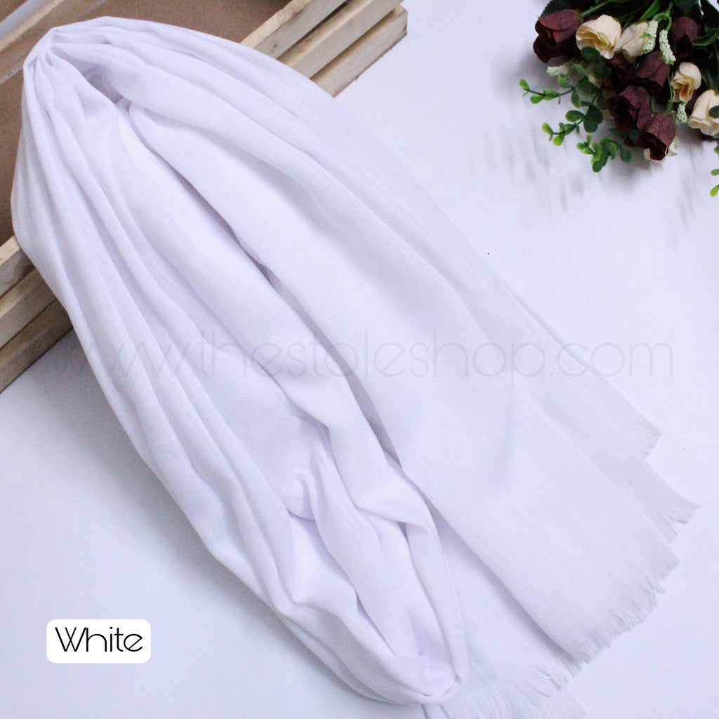 Premium Turkish – Slub Textured (Regular Width) – White