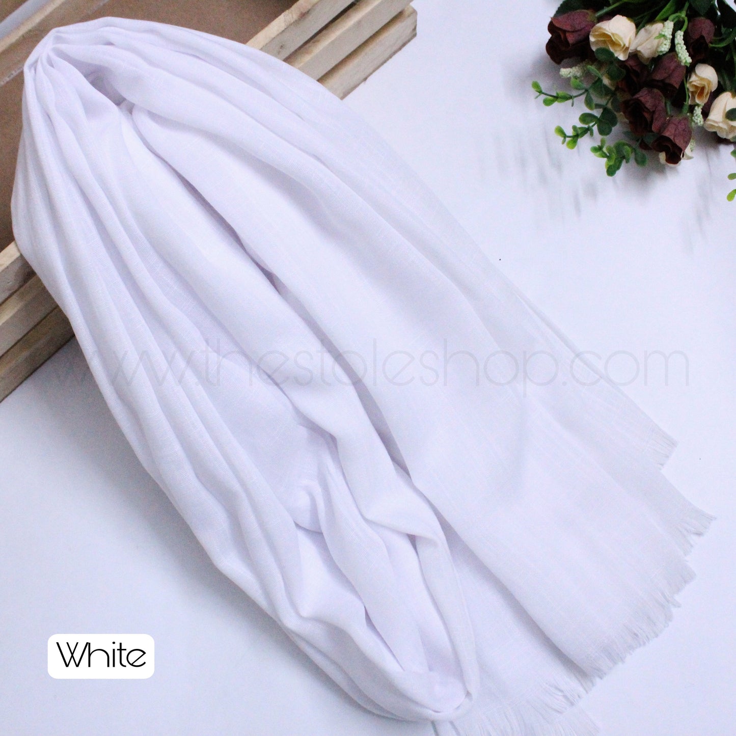 Premium Turkish – Slub Textured (Regular Width) – White