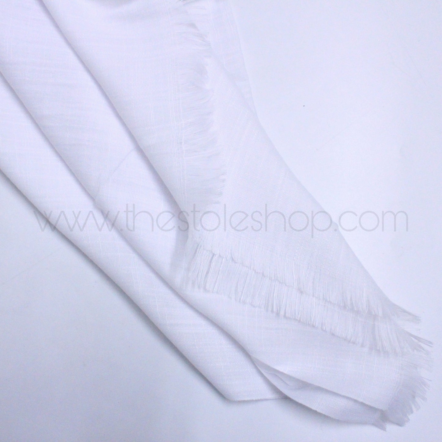 Premium Turkish – Slub Textured (Regular Width) – White