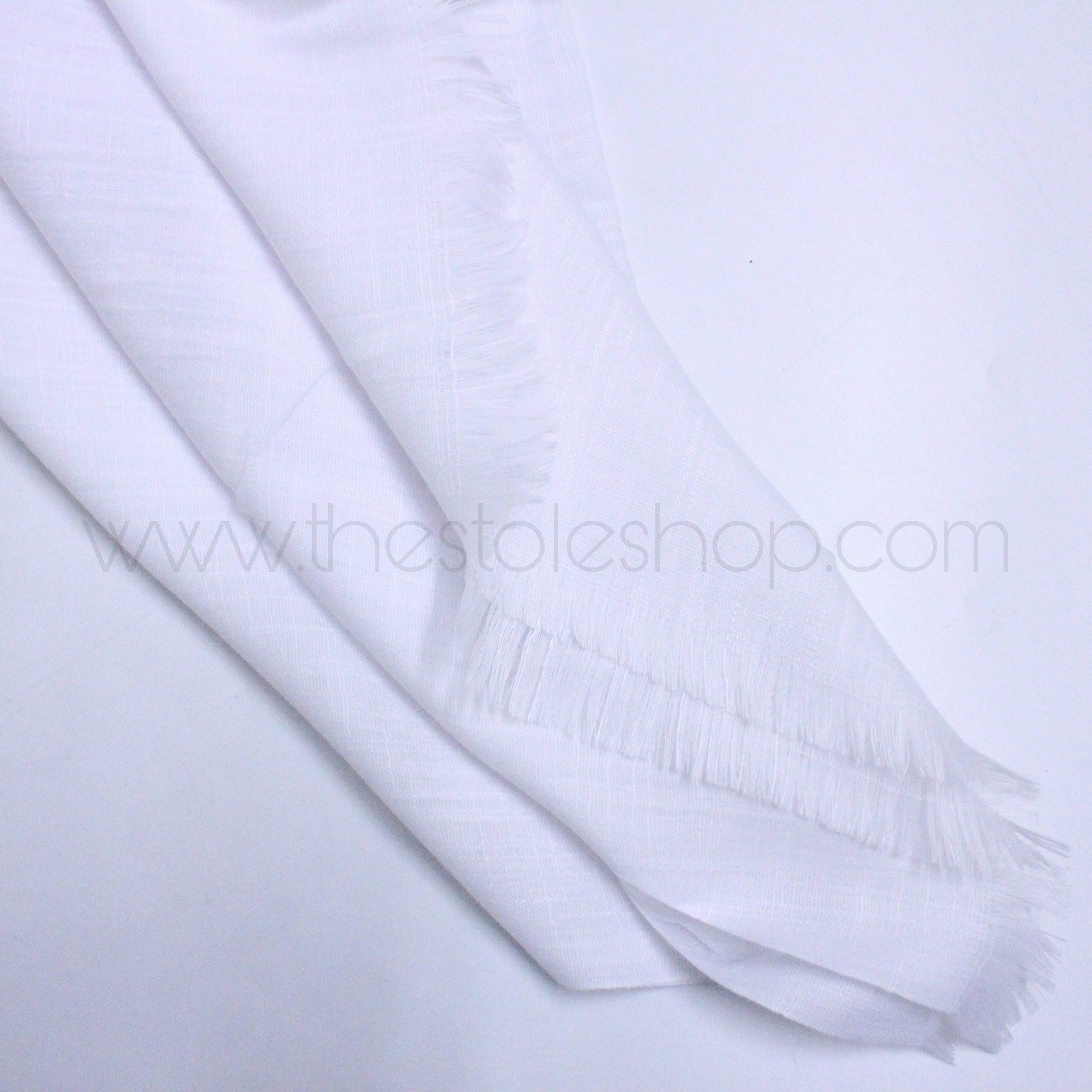 Premium Turkish – Slub Textured (Regular Width) – White