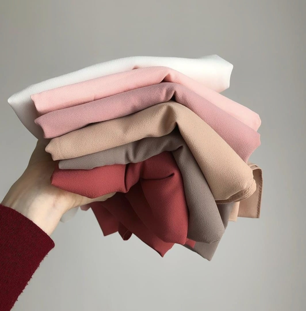 Bundle Of 6 Georgette Hijabs