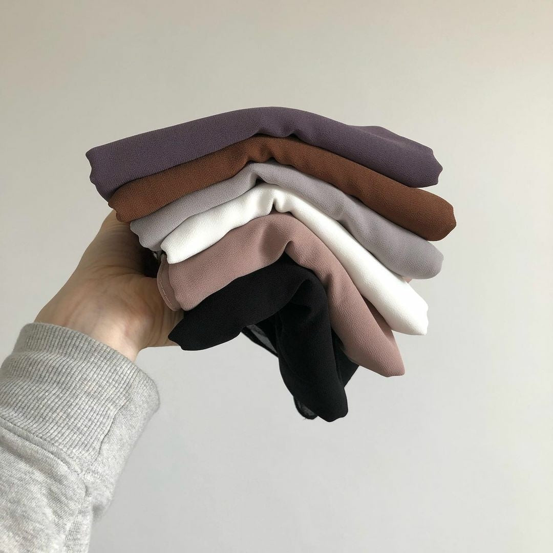 Bundle of 6 Georgette Hijabs