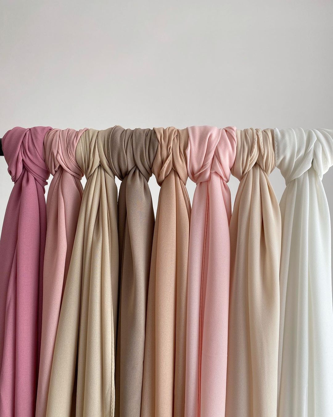 Bundle Of 8 Georgettes In "Veiled Rose"