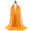 Luminous Orange Chiffon Elegance