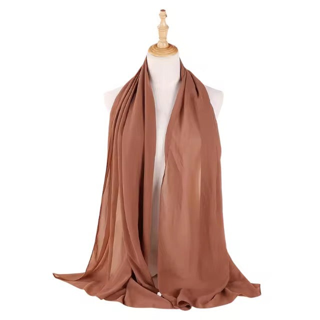 Elegant Caramel Chiffon Drape