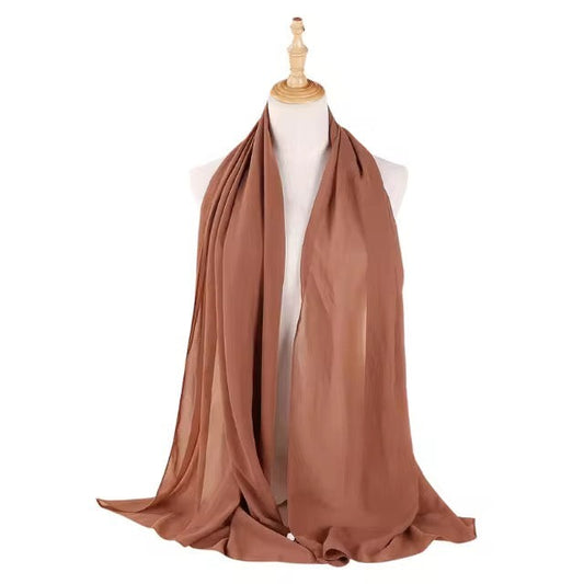 Elegant Caramel Chiffon Drape