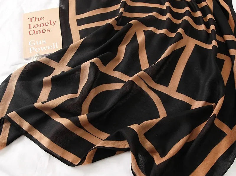 Graphical Viscose Scarf