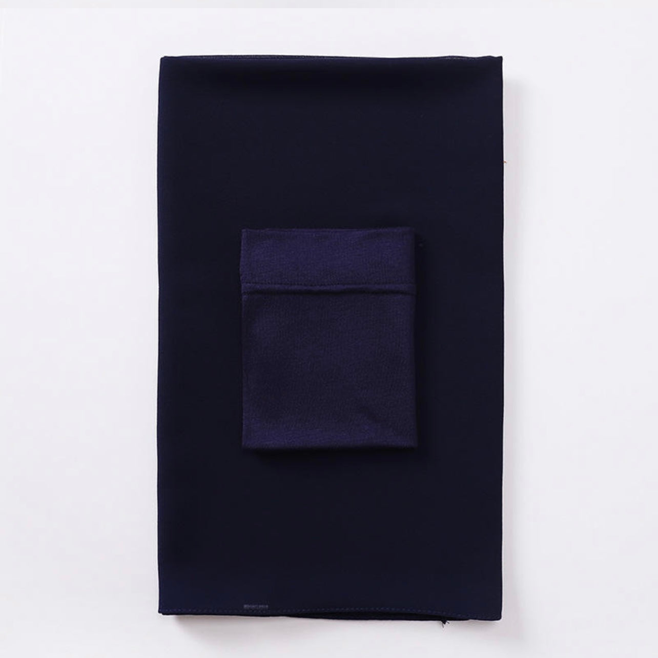 Georgette Hijab + Cap Matching Set - Navy Blue