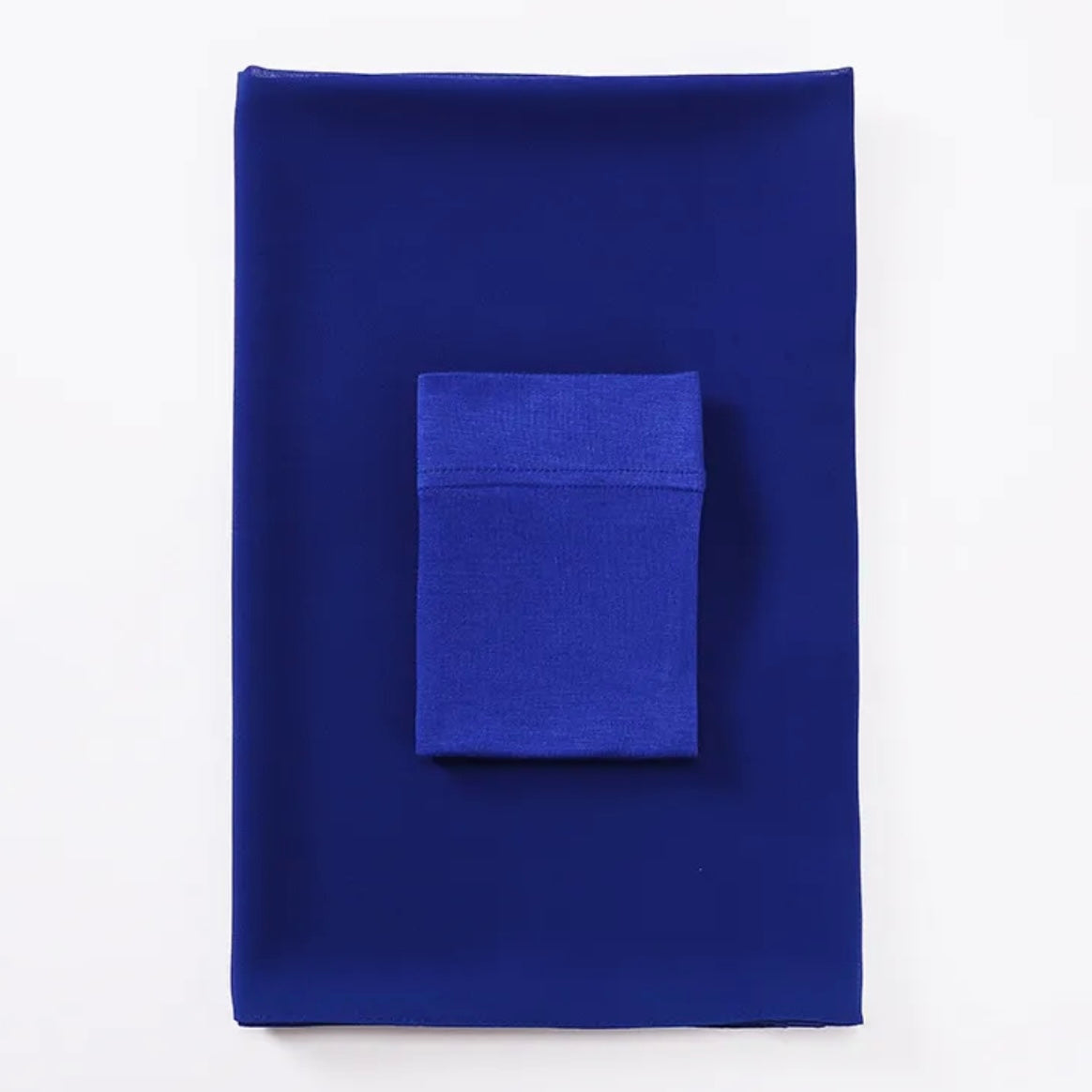 Georgette Hijab + Cap Matching Set - Royal Blue