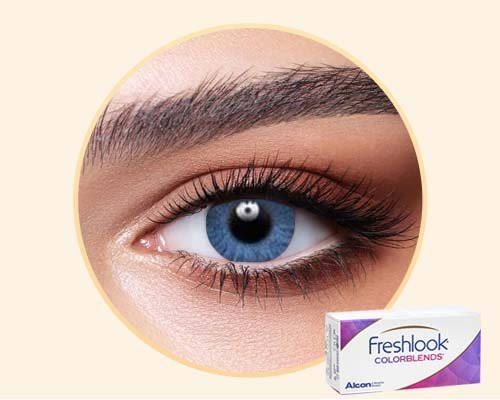 Freshlook Blue Colour Eye Lenses Original Colour Lenses With Free Lens Kit