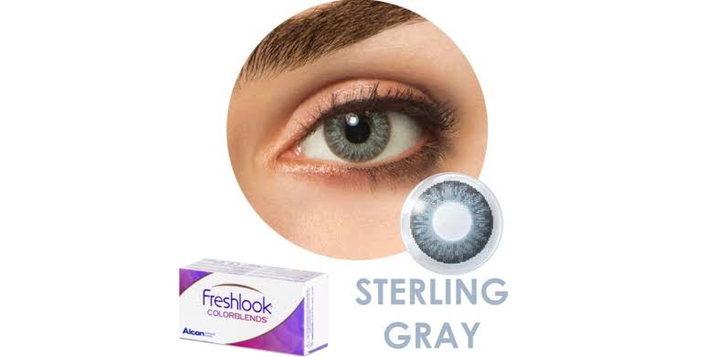 Freshlook Sterling Grey Eye Lenses Original Colour Lenses With Free Lens Kit