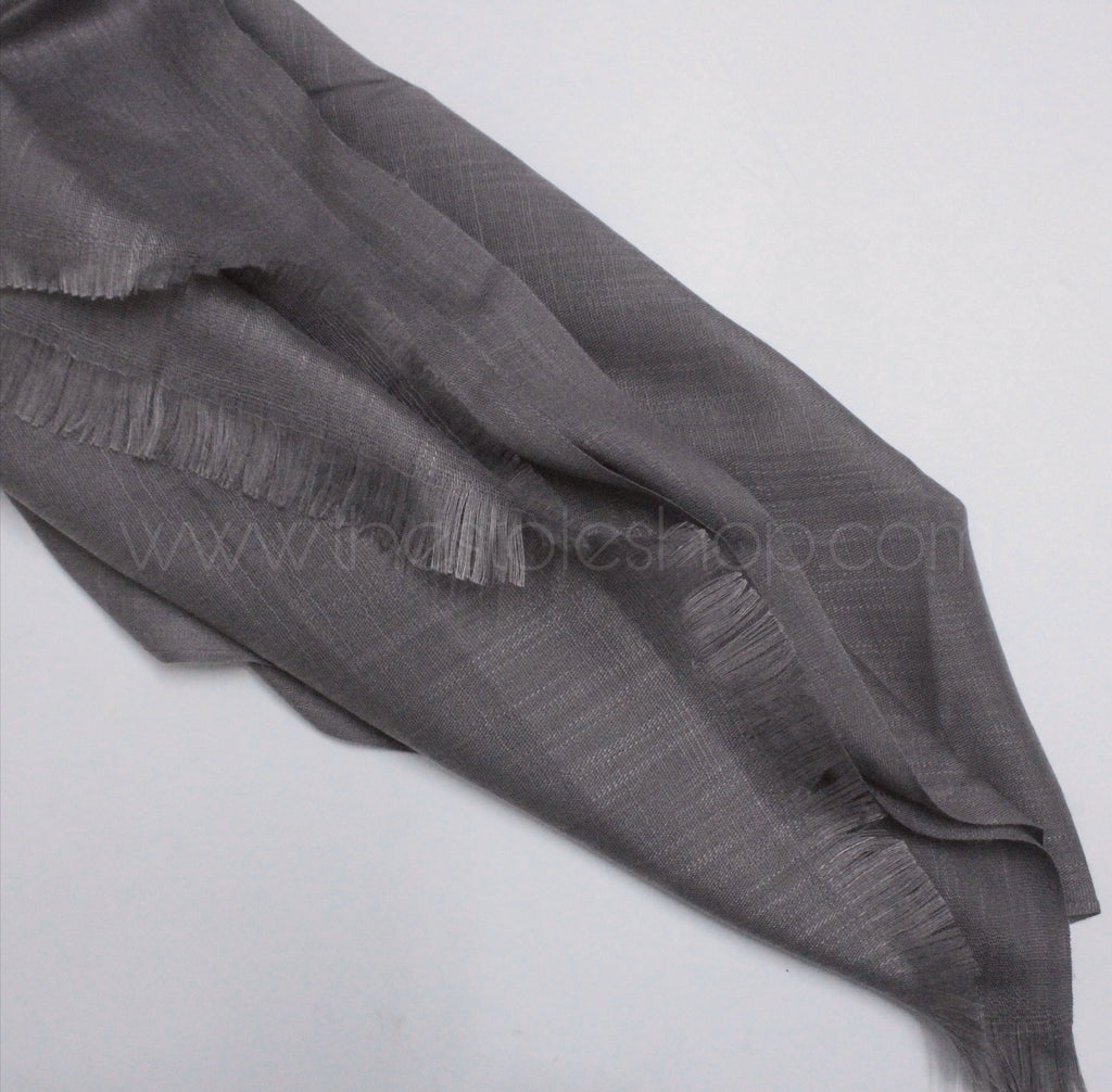 Premium Turkish – Slub Textured (Regular Width) – Graphite